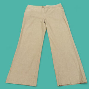 Preppy Clean Neutral Career Beige Trouser Pants Liz Claiborne Audra 16